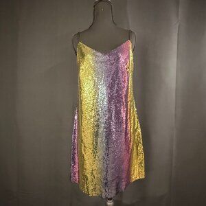 Multicolor Sequin Slip Dress (Party / Cocktail)
